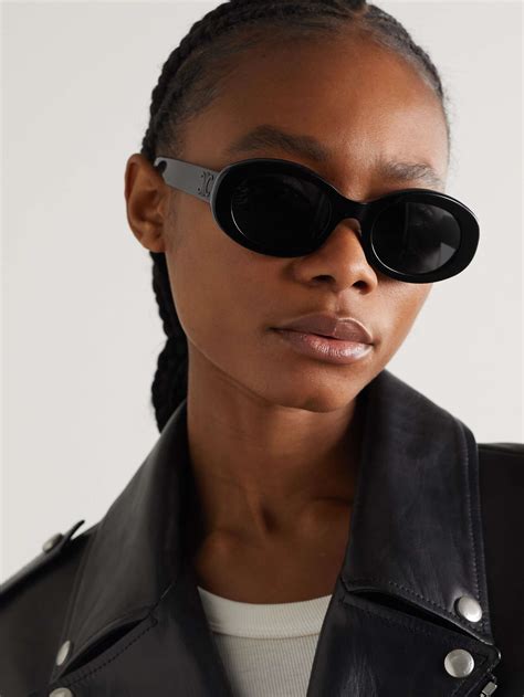 celine triomphe 53mm oval sunglasses|Shop CELINE Triomphe 53MM Oval Sunglasses .